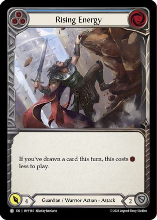 Rising Energy (Blue) (HVY185) [Heavy Hitters] - Deck Out Gaming