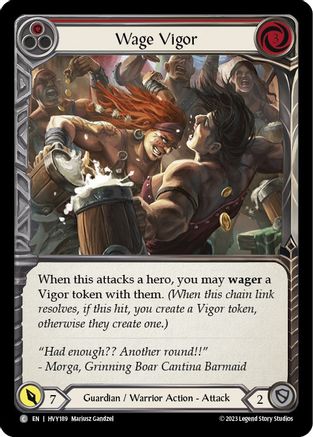 Wage Vigor (Red) (HVY189) [Heavy Hitters] - Deck Out Gaming