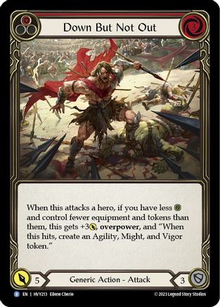Down But Not Out (Red) (HVY213) [Heavy Hitters] Rainbow Foil - Deck Out Gaming