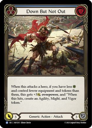 Down But Not Out (Blue) (HVY215) [Heavy Hitters] Rainbow Foil - Deck Out Gaming