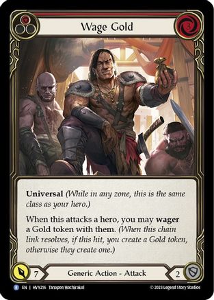 Wage Gold (Red) (HVY216) [Heavy Hitters] Rainbow Foil - Deck Out Gaming