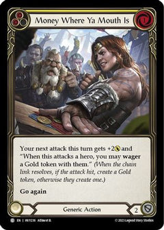 Money Where Ya Mouth Is (Yellow) (HVY236) [Heavy Hitters] Rainbow Foil - Deck Out Gaming
