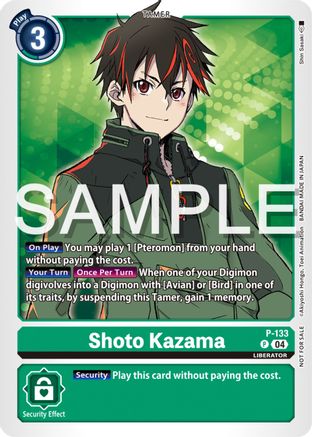 Shoto Kazama (Digimon Liberator Promotion Pack) (P-133) [Digimon Promotion Cards] - Deck Out Gaming