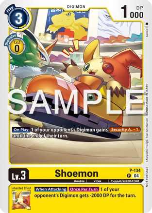 Shoemon (Digimon Liberator Promotion Pack) (P-134) [Digimon Promotion Cards] - Deck Out Gaming