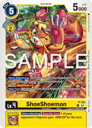 ShoeShoemon (Digimon Liberator Promotion Pack) (P-135) [Digimon Promotion Cards] - Deck Out Gaming