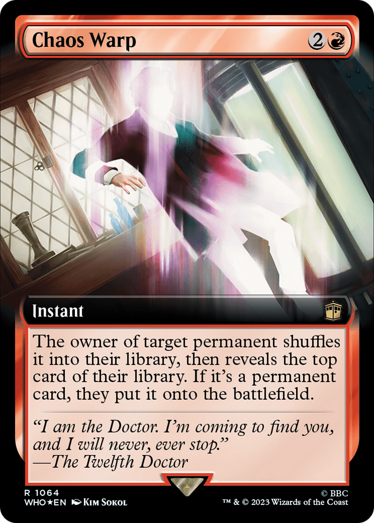 Chaos Warp (Extended Art) (Surge Foil) (1064) [Doctor Who] foil - Deck Out Gaming