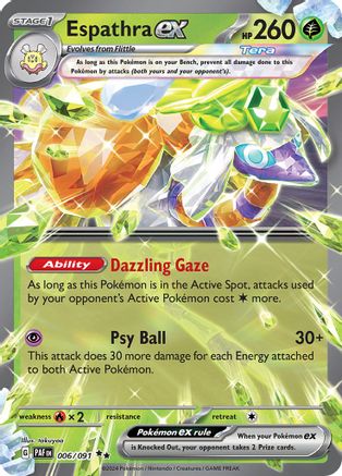 Espathra ex - 006/091 (6) [SV: Paldean Fates] Holofoil - Deck Out Gaming