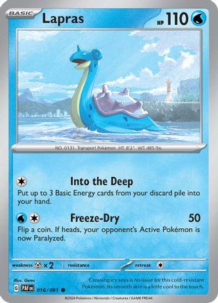 Lapras (16) [SV: Paldean Fates] Reverse Holofoil - Deck Out Gaming