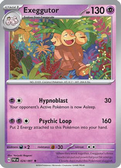 Exeggutor (24) [SV: Paldean Fates] Reverse Holofoil - Deck Out Gaming