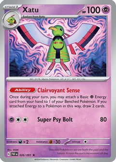 Xatu - 026/091 (26) [SV: Paldean Fates] Reverse Holofoil - Deck Out Gaming