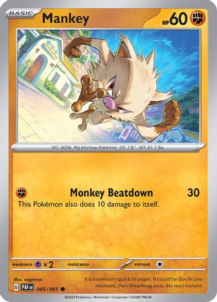 Mankey - 045/091 (45) [SV: Paldean Fates] Reverse Holofoil - Deck Out Gaming