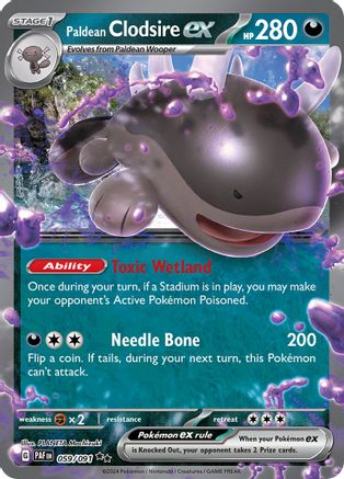 Paldean Clodsire ex - 059/091 (59) [SV: Paldean Fates] Holofoil - Deck Out Gaming