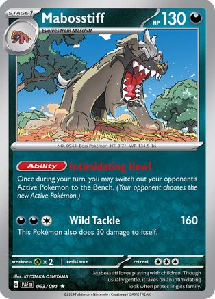 Mabosstiff - 063/091 (63) [SV: Paldean Fates] Holofoil - Deck Out Gaming