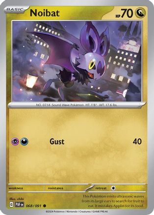 Noibat - 068/091 (68) [SV: Paldean Fates] Reverse Holofoil - Deck Out Gaming