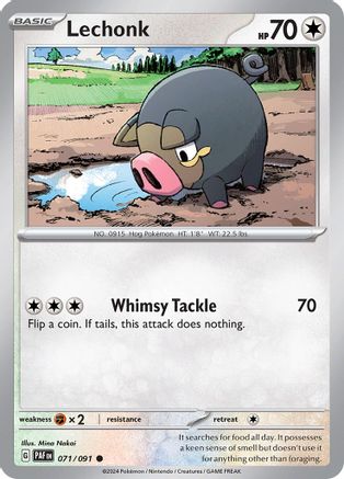 Lechonk - 071/091 (71) [SV: Paldean Fates] - Deck Out Gaming