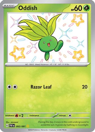 Oddish (92) [SV: Paldean Fates] Holofoil - Deck Out Gaming