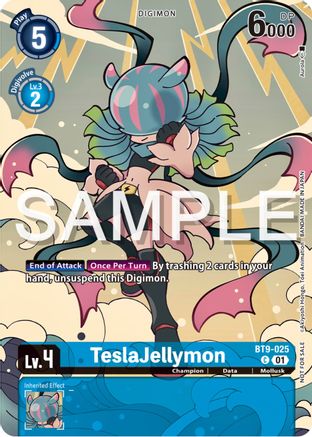 TeslaJellymon (Digimon Illustration Competition Pack 2023) (BT9-025) [X Record] - Deck Out Gaming