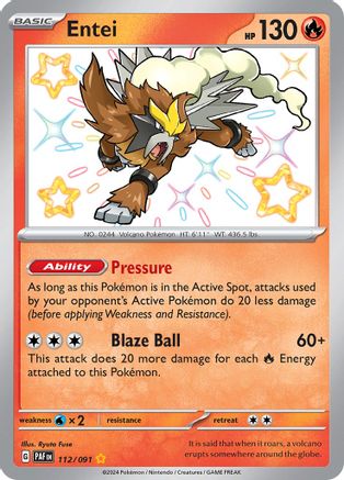 Entei (112) [SV: Paldean Fates] Holofoil - Deck Out Gaming