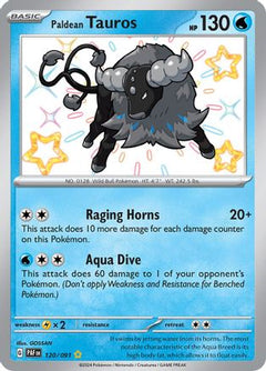 Paldean Tauros - 120/091 (120) [SV: Paldean Fates] Holofoil - Deck Out Gaming