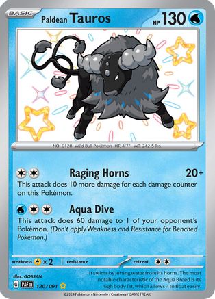 Paldean Tauros - 120/091 (120) [SV: Paldean Fates] Holofoil - Deck Out Gaming