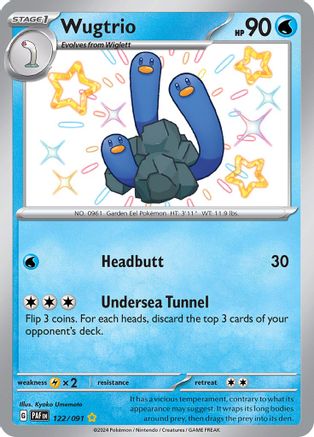 Wugtrio - 122/091 (122) [SV: Paldean Fates] Holofoil - Deck Out Gaming