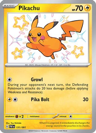 Pikachu - 131/091 (131) [SV: Paldean Fates] Holofoil - Deck Out Gaming