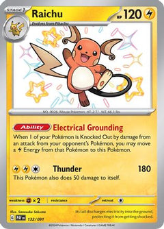 Raichu - 132/091 (132) [SV: Paldean Fates] Holofoil - Deck Out Gaming