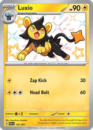 Luxio (136) [SV: Paldean Fates] Holofoil - Deck Out Gaming