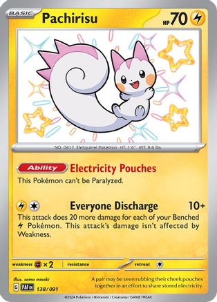 Pachirisu (138) [SV: Paldean Fates] Holofoil - Deck Out Gaming