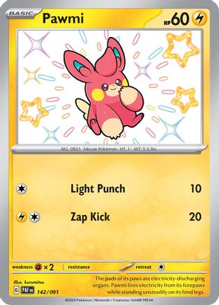 Pawmi - 142/091 (142) [SV: Paldean Fates] Holofoil - Deck Out Gaming