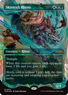 Skirmish Rhino (Showcase) (Halo Foil) (418) [Tarkir: Dragonstorm] foil - Deck Out Gaming