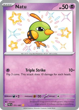 Natu - 151/091 (151) [SV: Paldean Fates] Holofoil - Deck Out Gaming