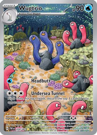 Wugtrio - 224/091 (224) [SV: Paldean Fates] Holofoil - Deck Out Gaming