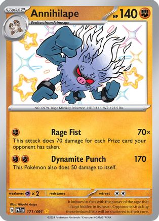 Annihilape - 171/091 (171) [SV: Paldean Fates] Holofoil - Deck Out Gaming