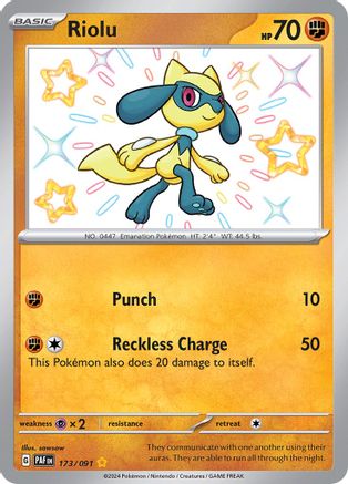 Riolu (173) [SV: Paldean Fates] Holofoil - Deck Out Gaming