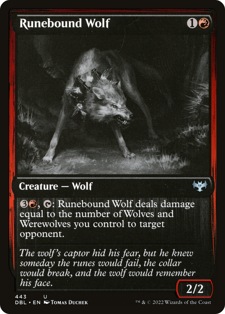 Runebound Wolf (443) [Innistrad: Double Feature] - Deck Out Gaming