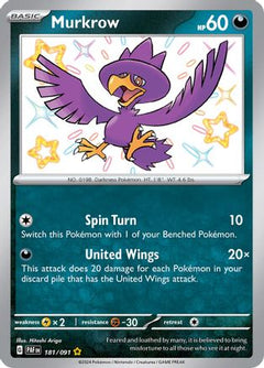 Murkrow (181) [SV: Paldean Fates] Holofoil - Deck Out Gaming