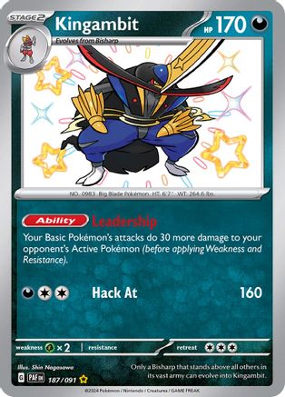Kingambit (187) [SV: Paldean Fates] Holofoil - Deck Out Gaming