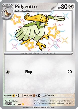 Pidgeotto (197) [SV: Paldean Fates] Holofoil - Deck Out Gaming