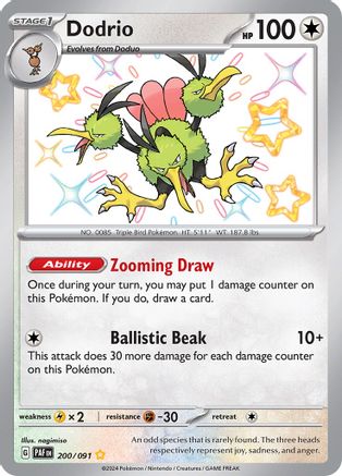 Dodrio (200) [SV: Paldean Fates] Holofoil - Deck Out Gaming