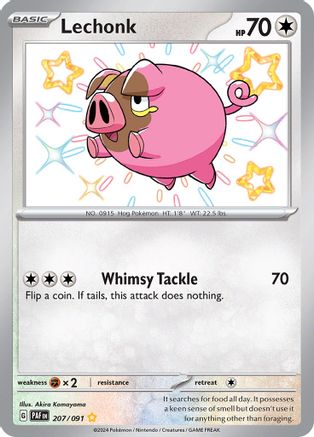 Lechonk - 207/091 (207) [SV: Paldean Fates] Holofoil - Deck Out Gaming