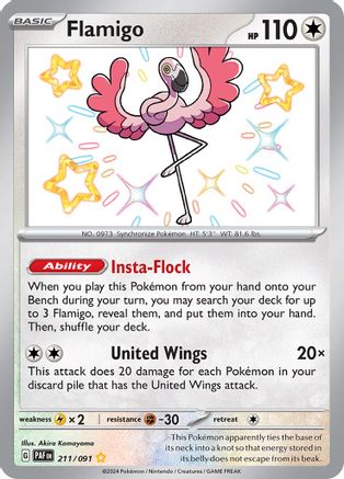Flamigo (211) [SV: Paldean Fates] Holofoil - Deck Out Gaming