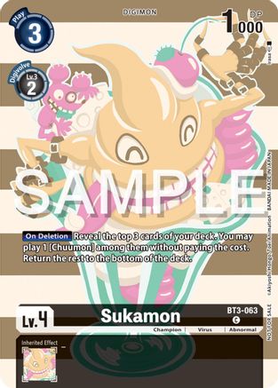 Sukamon (Digimon Illustration Competition Pack 2023) (BT3-063) [Release Special Booster] - Deck Out Gaming