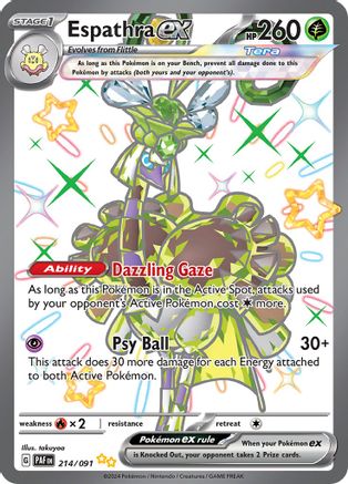 Espathra ex - 214/091 (214) [SV: Paldean Fates] Holofoil - Deck Out Gaming