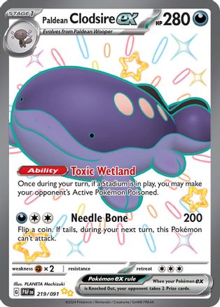 Paldean Clodsire ex - 219/091 (219) [SV: Paldean Fates] Holofoil - Deck Out Gaming