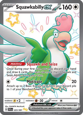 Squawkabilly ex - 223/091 (223) [SV: Paldean Fates] Holofoil - Deck Out Gaming