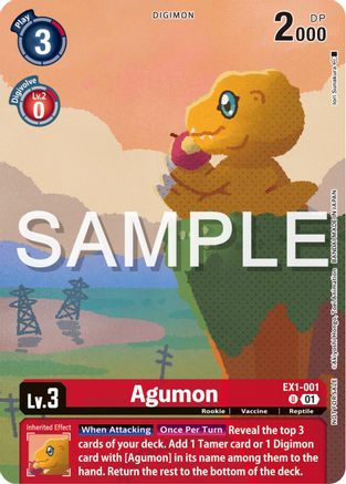 Agumon (Digimon Illustration Competition Pack 2023) (EX1-001) [Classic Collection] - Deck Out Gaming