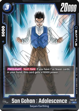 Son Gohan : Adolescence (FS02-07) [Starter Deck 2: Vegeta] - Deck Out Gaming