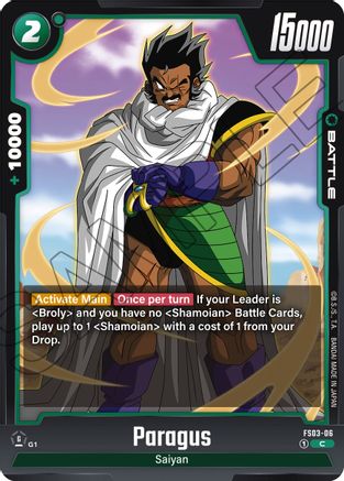 Paragus - FS03-06 (FS03-06) [Starter Deck 3: Broly] - Deck Out Gaming