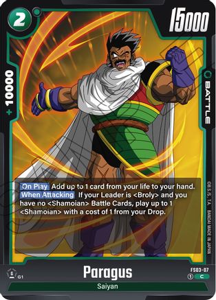 Paragus - FS03-07 (FS03-07) [Starter Deck 3: Broly] - Deck Out Gaming